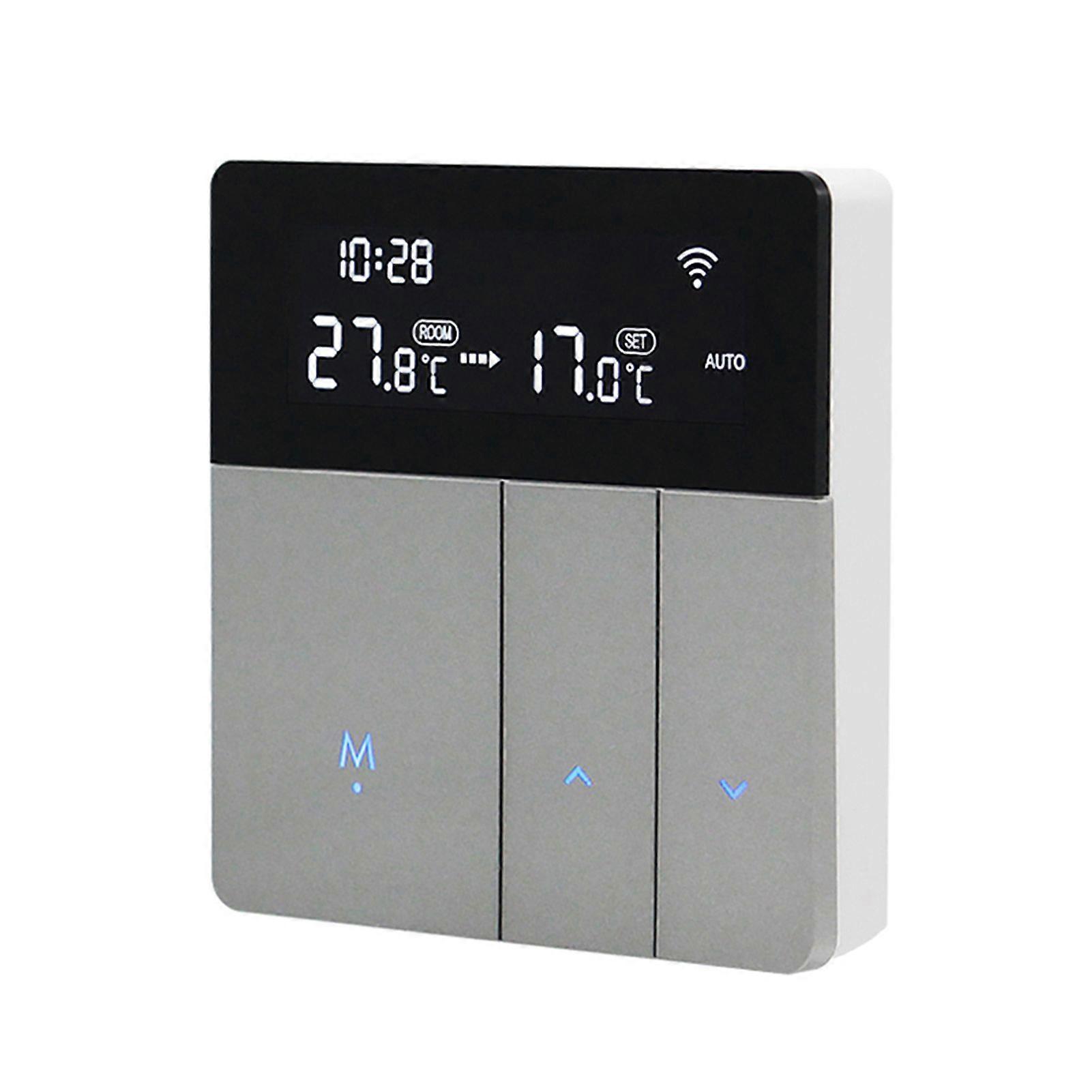 I8-GE Tuya WiFi Intelligent Temperature Controller Thermostat Backlight Brightness Automatic Adjustment Home Away Mode Mobilephone APP Remotes Control