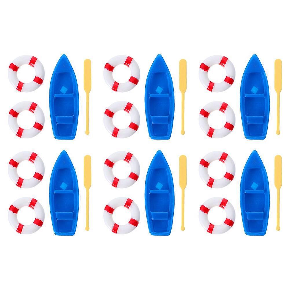 Miniature Nautical Dollhouse Decor Sets with Tiny Beach Figurines and Sailboats for DIY Crafts and Micro Landscaping