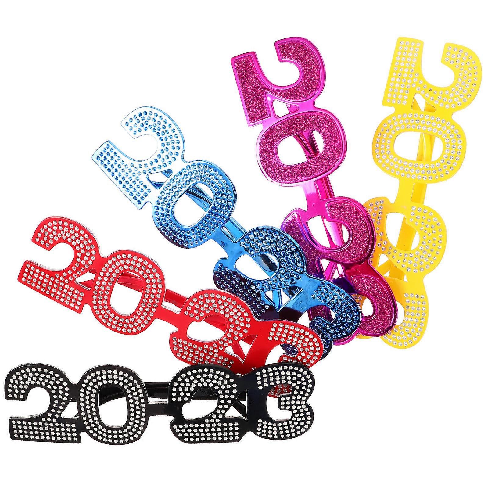 Party Glasses Frames for Photography Glasses Pc Material Assorted Color Used for Photo Props 5pairs
