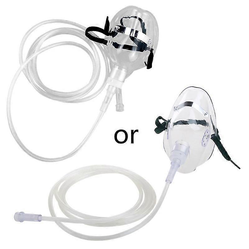 Adult Oxygen Mask with Universal Connector Tubing and Adjustable Elastic Strap
