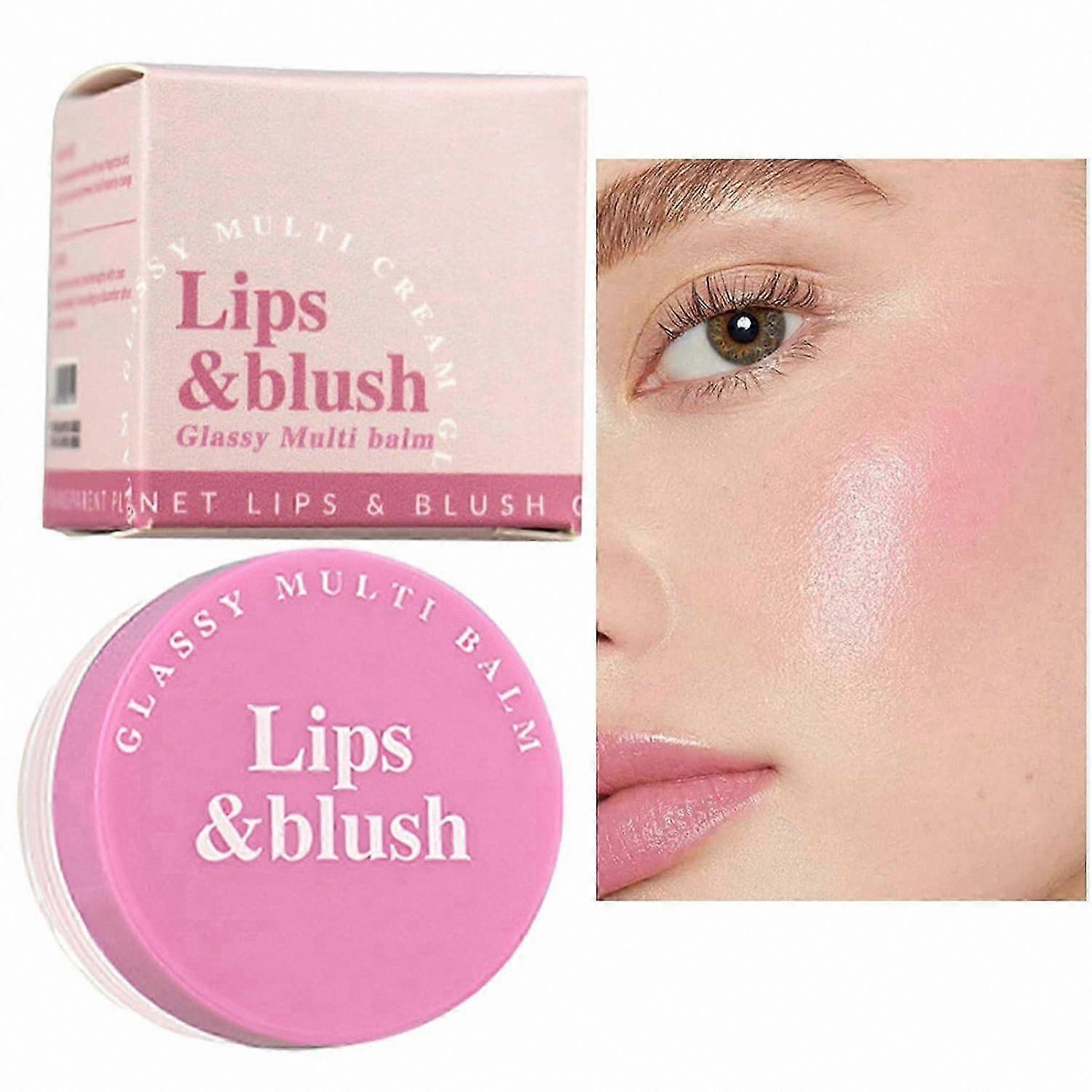 2-in-1 Cream Blush Pen for Lips & Cheeks, Moisturizing Face Color with Soft Application, Blendable Blush Stick for All Skin Tones