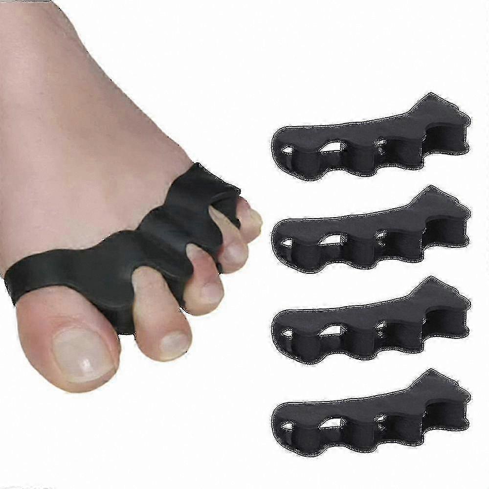 4-Pack Flexible Silicone Toe Alignment Aids for Comfort and Support
