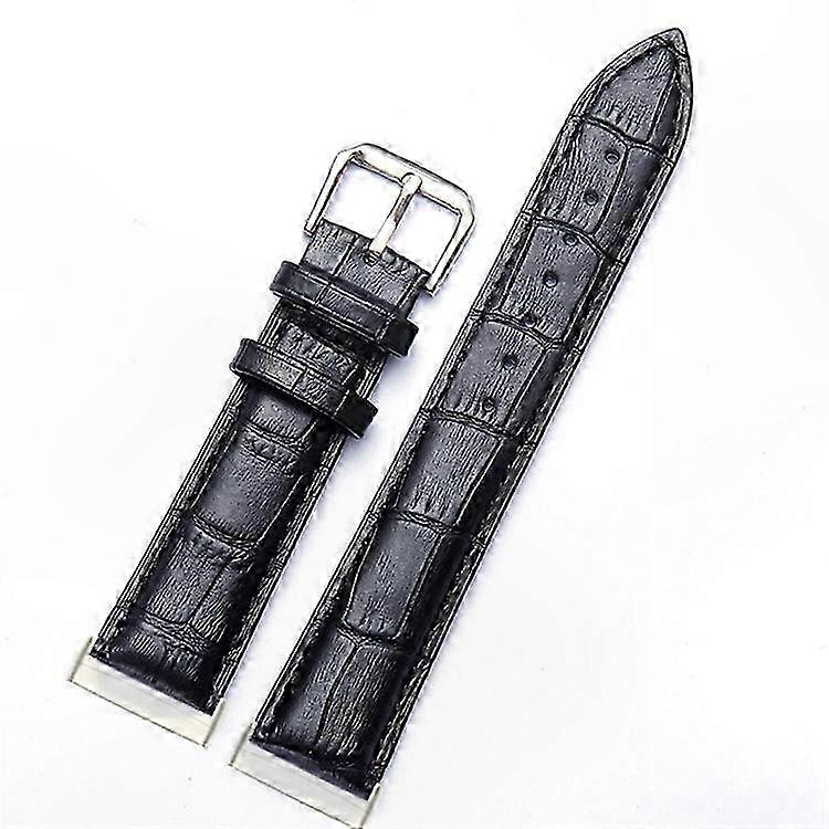 Leather Watch Strap with Crocodile Pattern and Steel Buckle for Fitbit Versa 4 / Sense 2