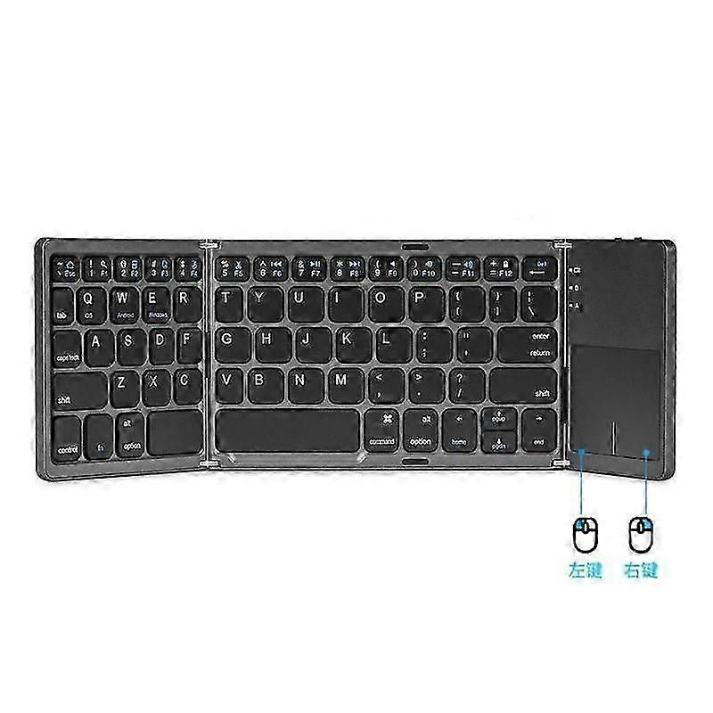 Prncalprior Foldable Bluetooth Keyboard with Touchpad for Portable Wireless Typing