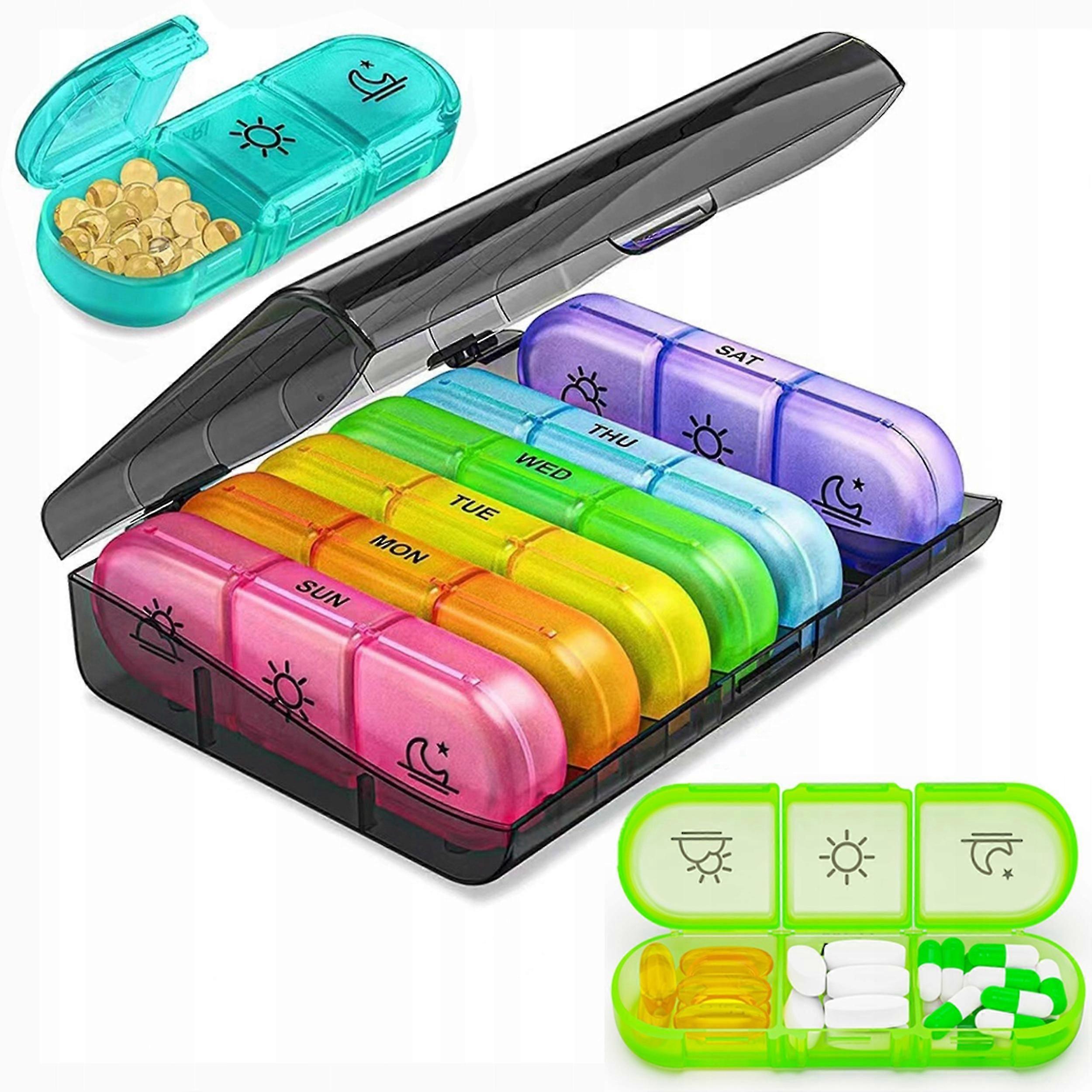 Weekly Medicine Box 3 Compartments Per Day Cs fast