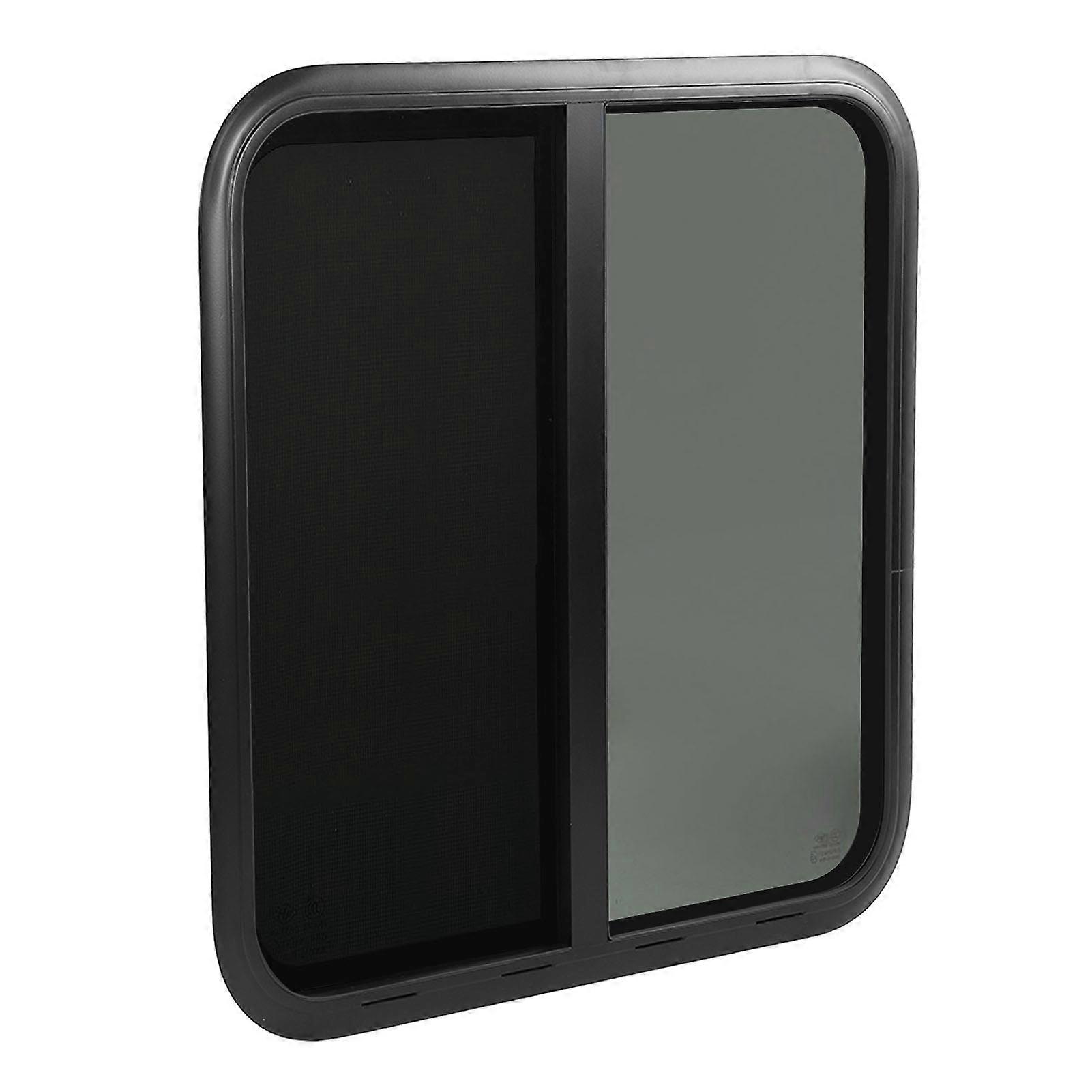 Horizontal Sliding RV Window 31.5x31.5in Rounded Corner with Insect Net