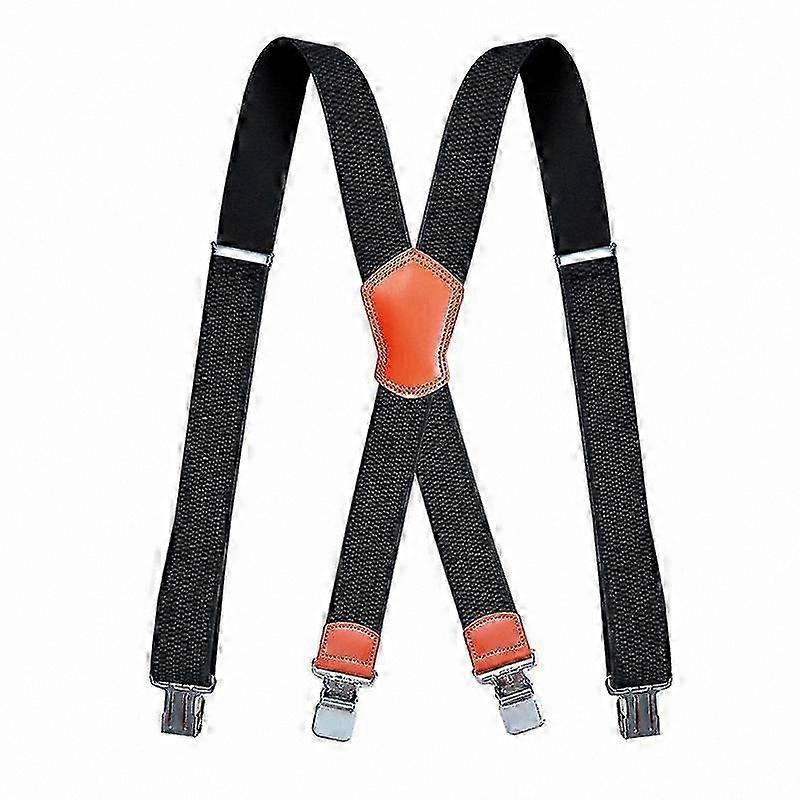 Adjustable X-Back Straps with Metal Clips, Unisex Design, Black, Single Pack