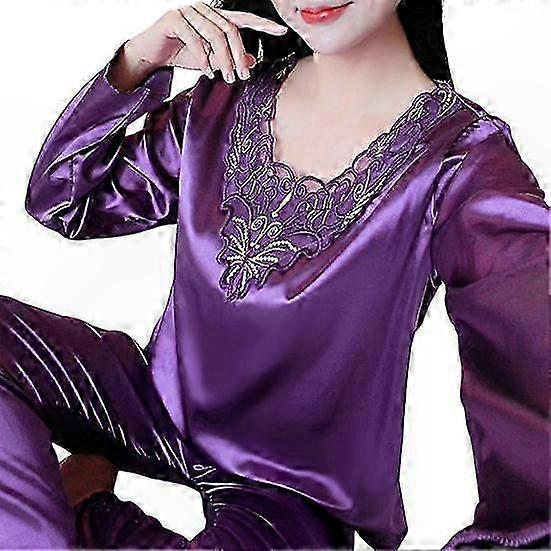 Women's Soft Pure Color Sleepwear Set for Bedroom Use