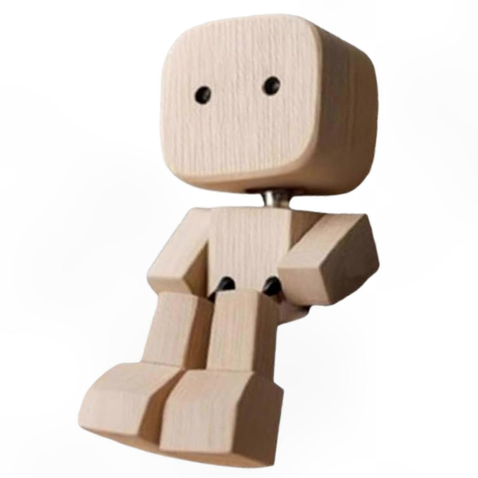 اليدوية خشبية اهتزاز رجل تمثال مكتب لعبة لهدايا العطلات