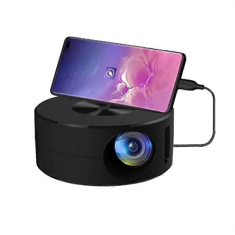 Portable LED Projector with Phone Same Screen for Smartphone Tablets(Black)