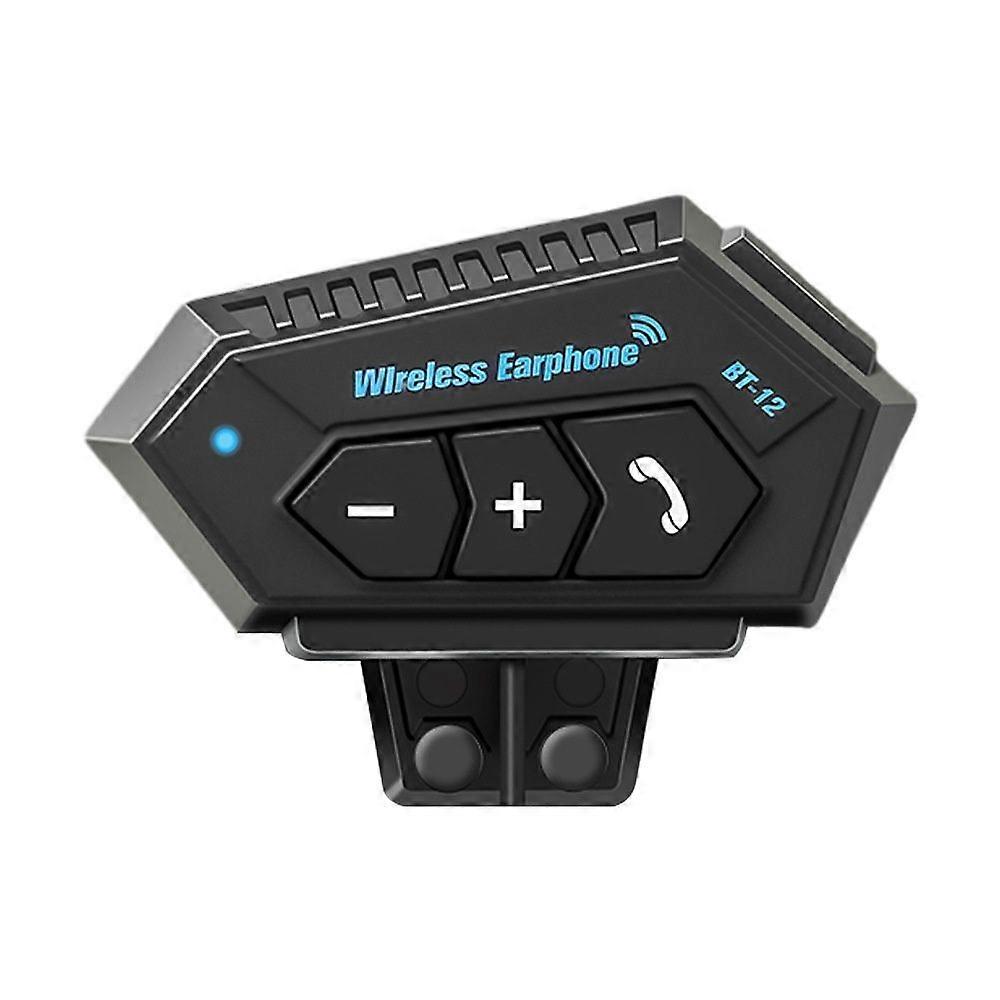 Motorcycle Helmet Bluetooth Earphones,Noise Reduction Function and Hands-Free Communication System(Black)