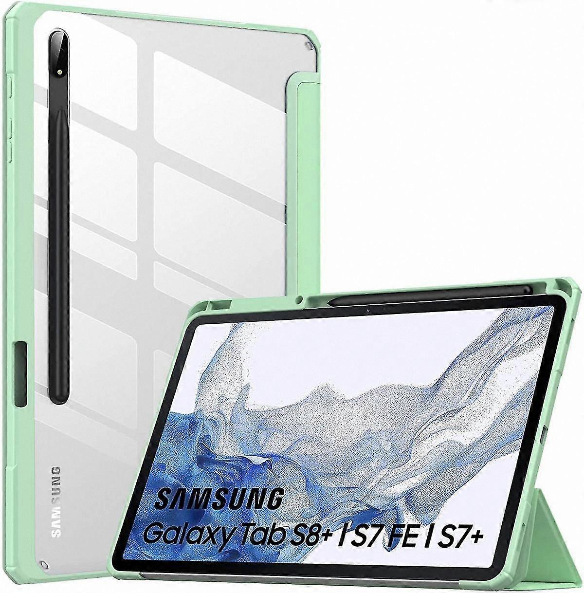 12.4 Inch Tablet Case with Auto Wake/Sleep Function, Transparent Back Cover for 2021 Model Tablets