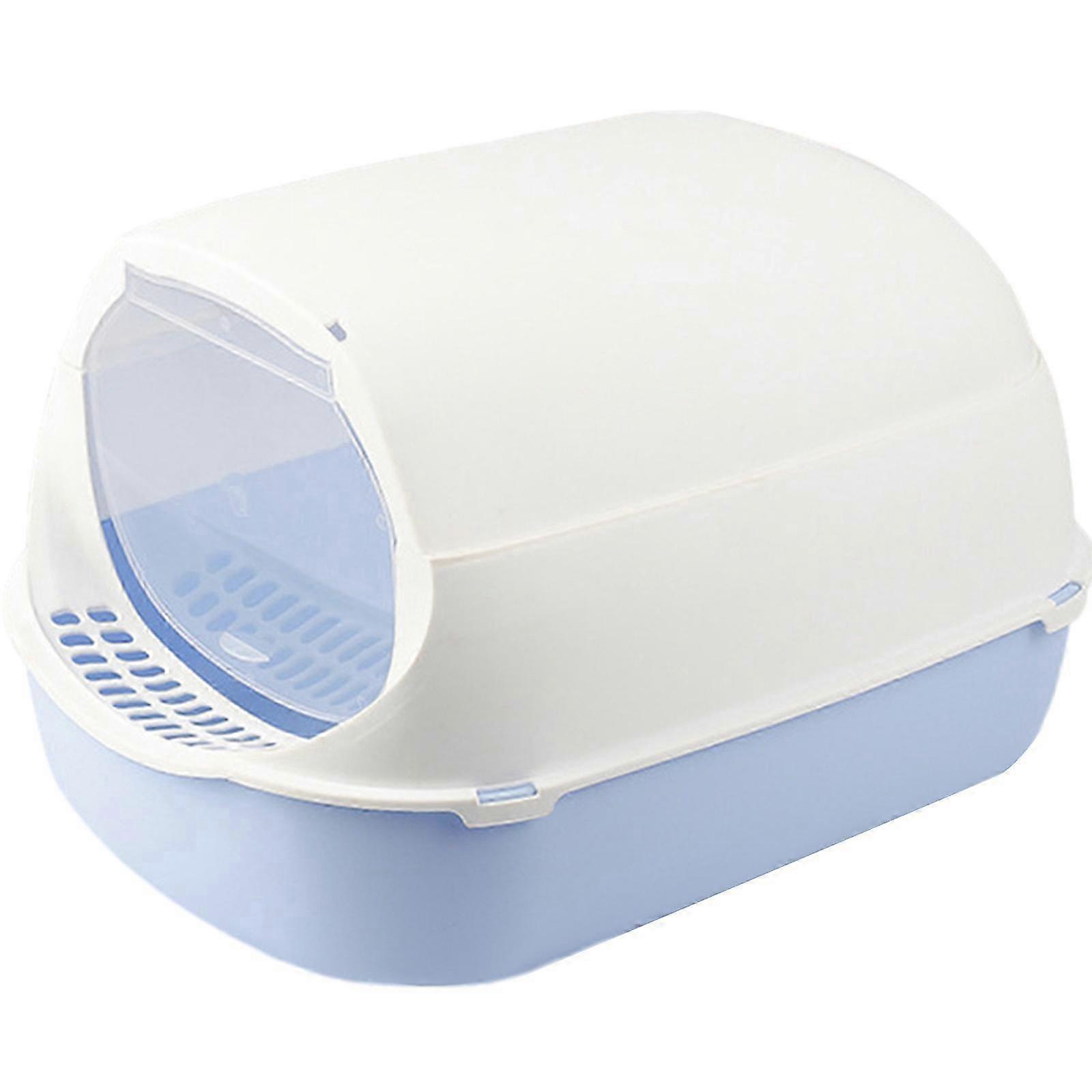 Pet Litter Box - Fully Enclosed, Spillproof, Deodorant Cat Toilet with Two-Way Shovel & Large Capacity