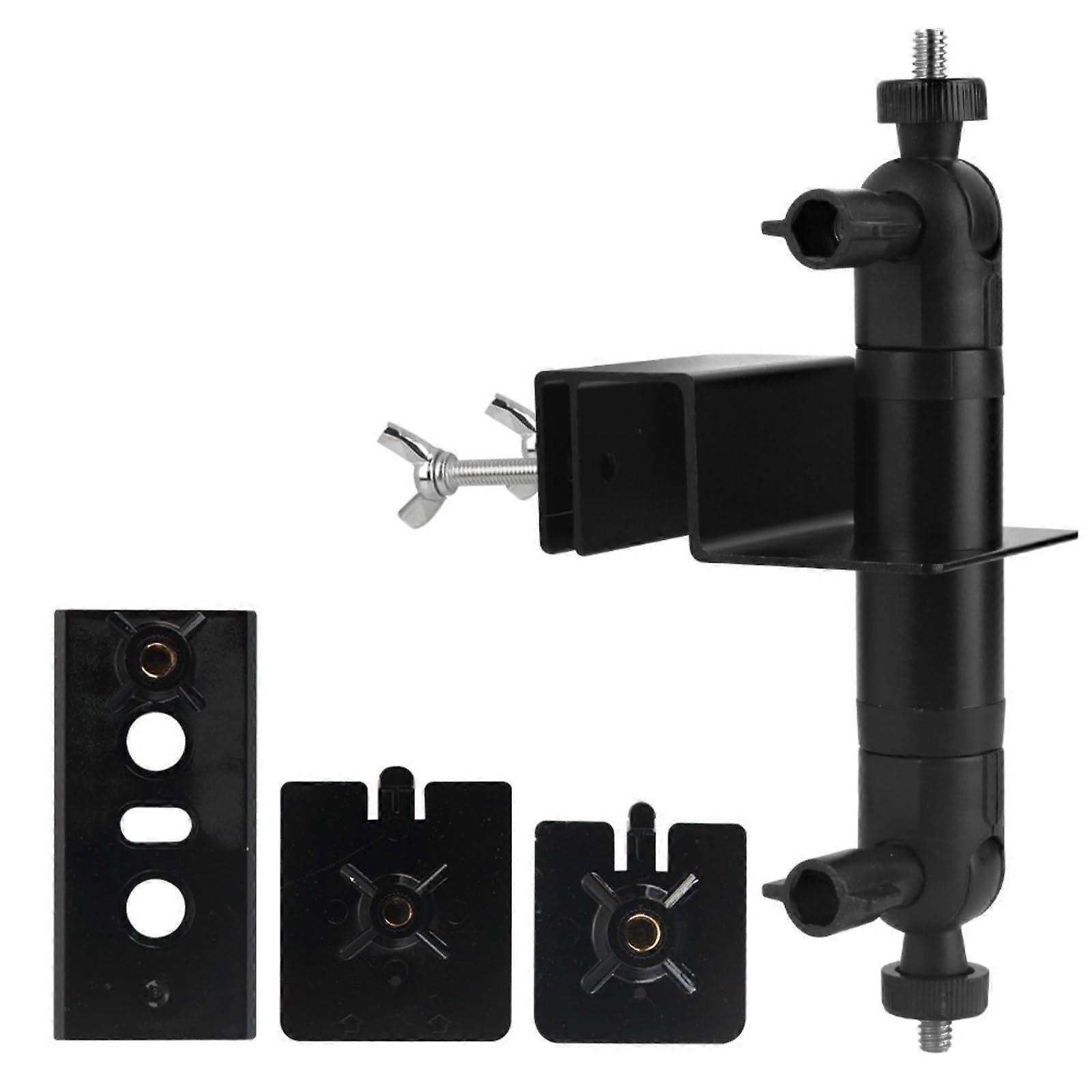 Security Camera Mounting Bracket 360 Degree Rotation, Stainless Steel Gutter Mount for Solar Powered Cameras