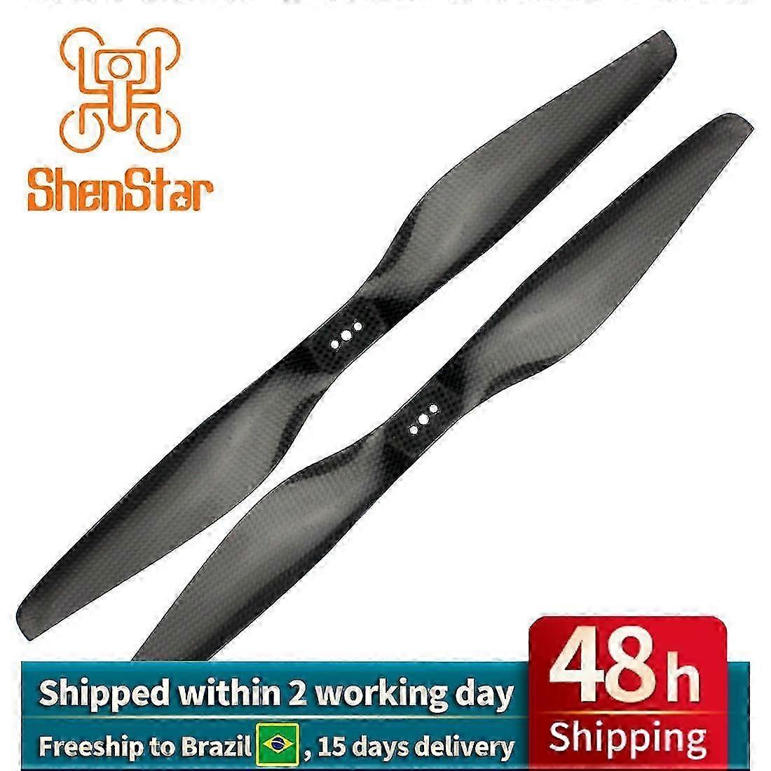 Shenstar ألياف الكربون مع ثلاثة ثقوب من ألياف الكربون ، ملحق لمحرك T Tiger ، Multicopter ، كوادكوبتر ، FPV ، DIY ، 15x5.5 ، 1555 ، CW Ccw ، 4 Pai