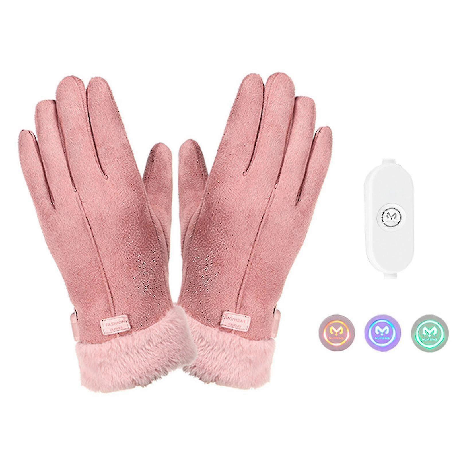 Luvas Aquecidas para Mulheres, Luvas de Inverno Recarregáveis USB com Bateria TY