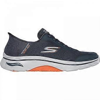 Men's Skechers Sip-ins Arch Fit 2.0 - Simplicity 2 | Charcoal/Orange | Mens Lightweight Supportive Trainers