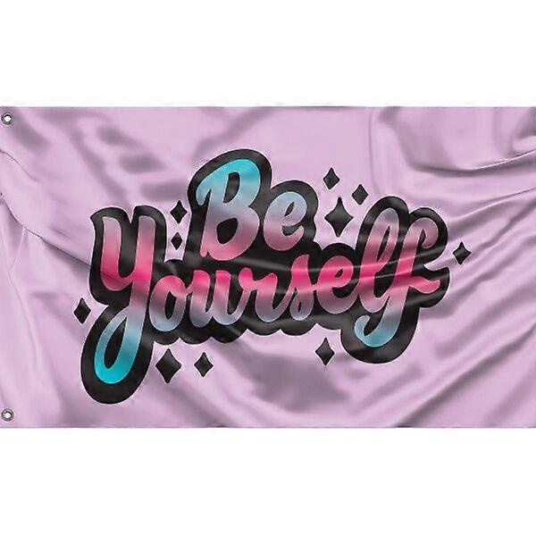 Be Yourself Motif Drapeau Pastel 1201