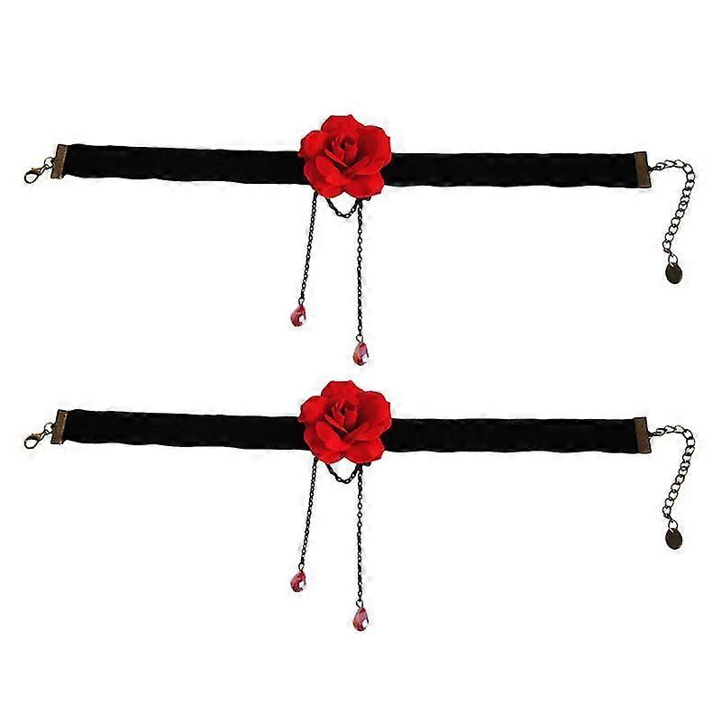 2pcs Ribbon Necklace