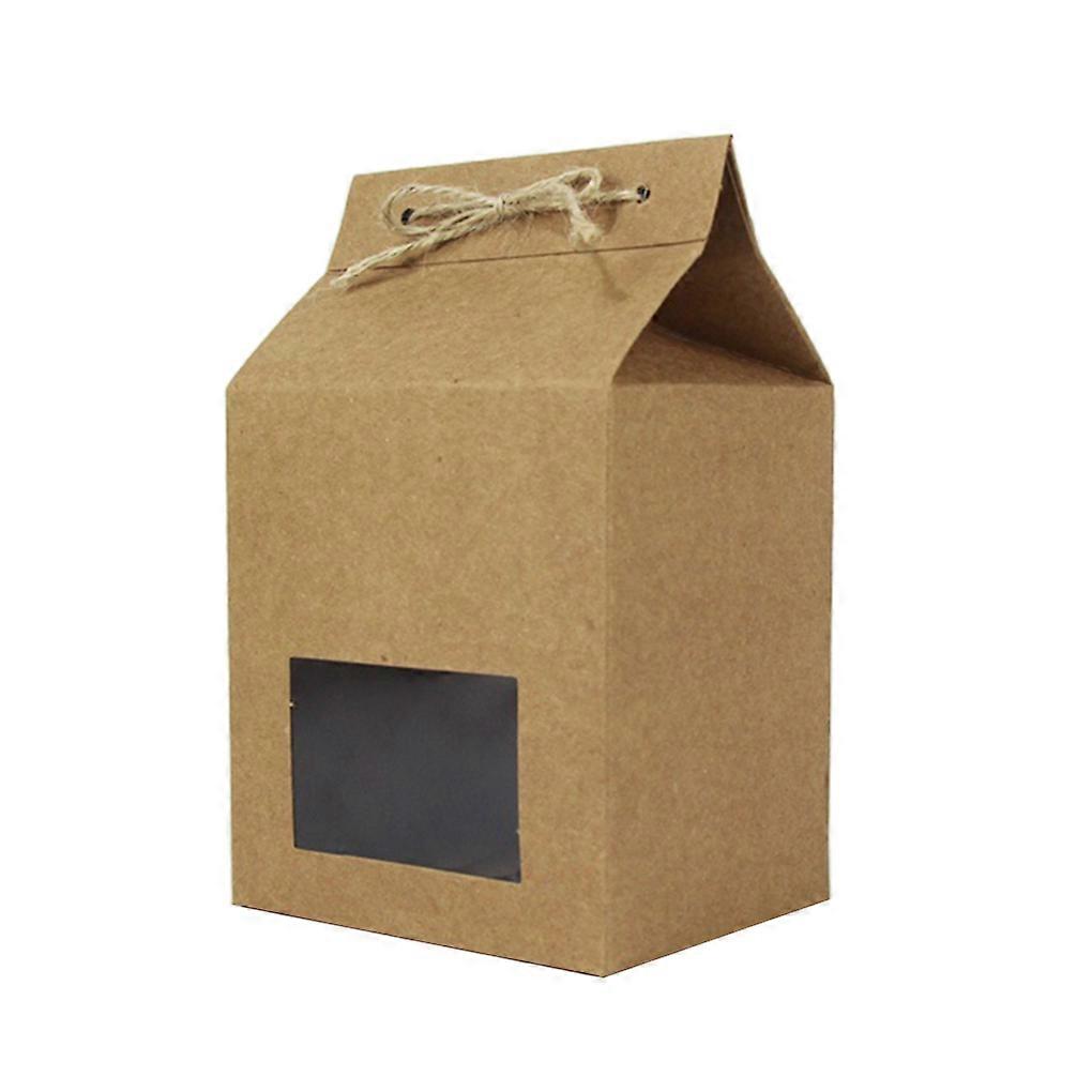 1/10/20X Single Muffins Carrier Box Kraft Paper Baking Package Small Window Tray