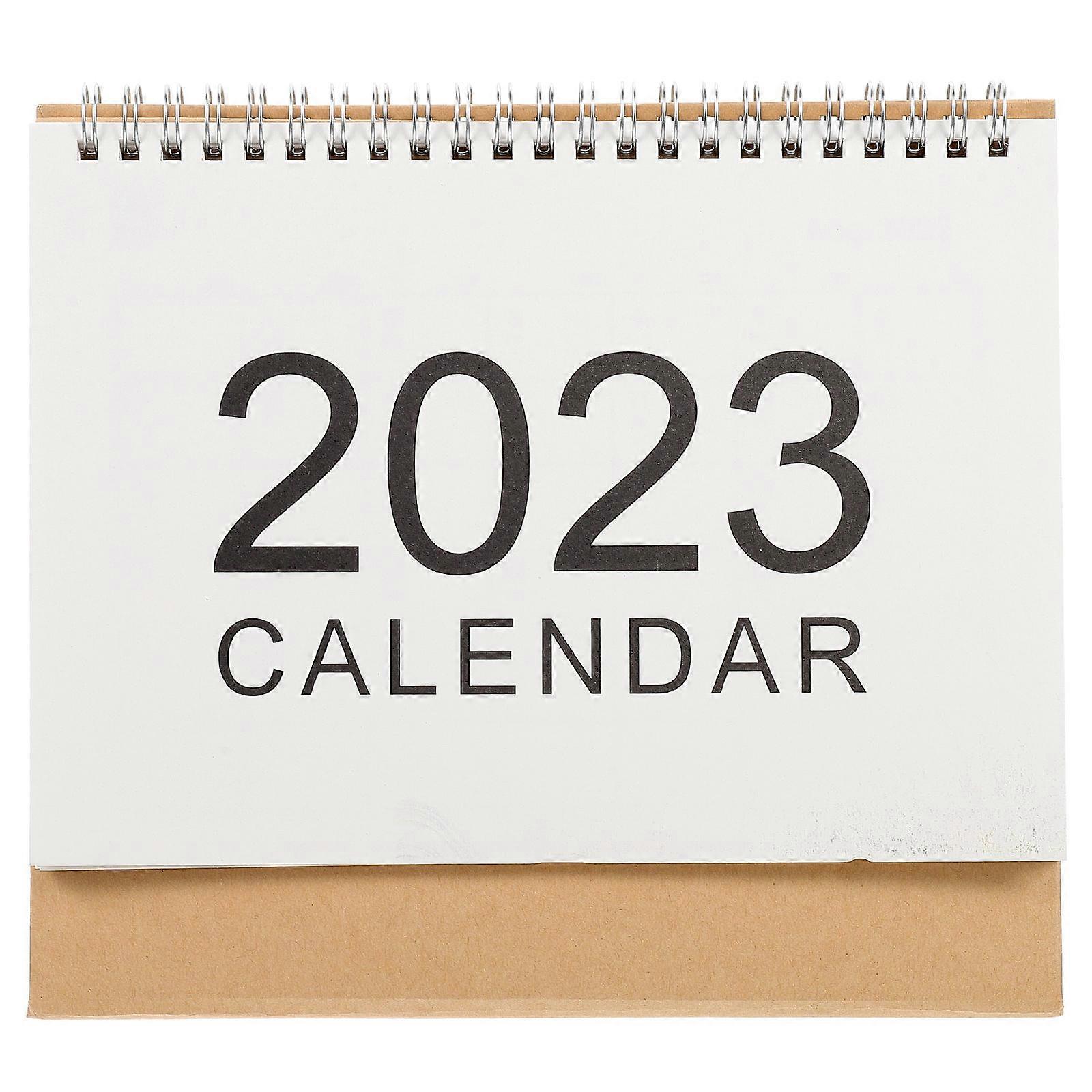 Decorative Desk Calendar Desktop Calendar for 3Pcs 2023 Monthly Ornament