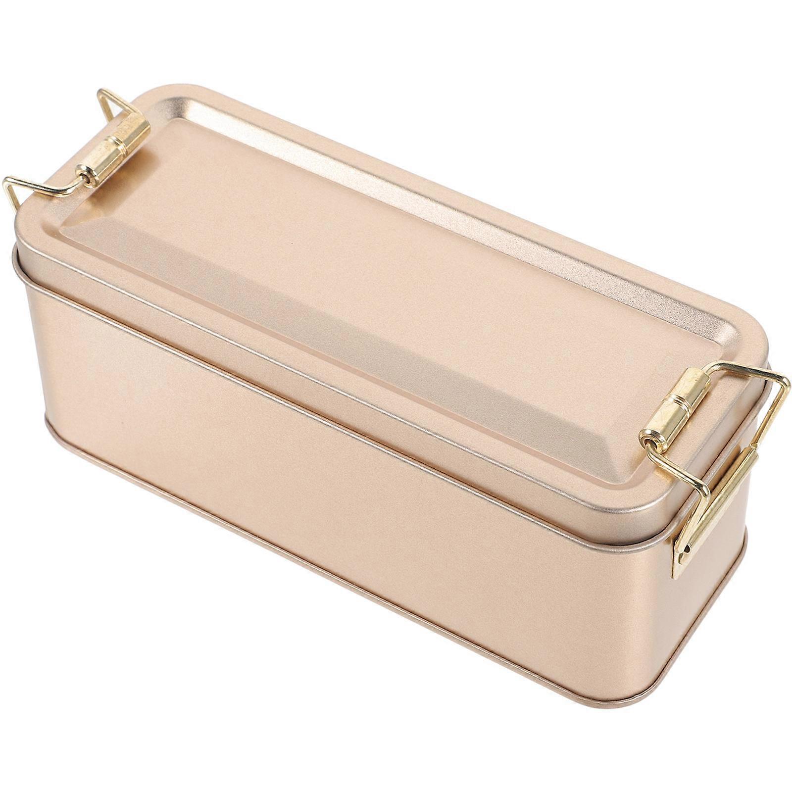 Cookie Gift Box Iron Candy Storage Box for Cookies 2Pcs Rose Gold