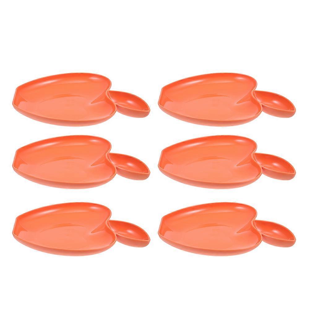 Dumpling Plate Apple-Shaped for Food Serving 6Pcs Pack
