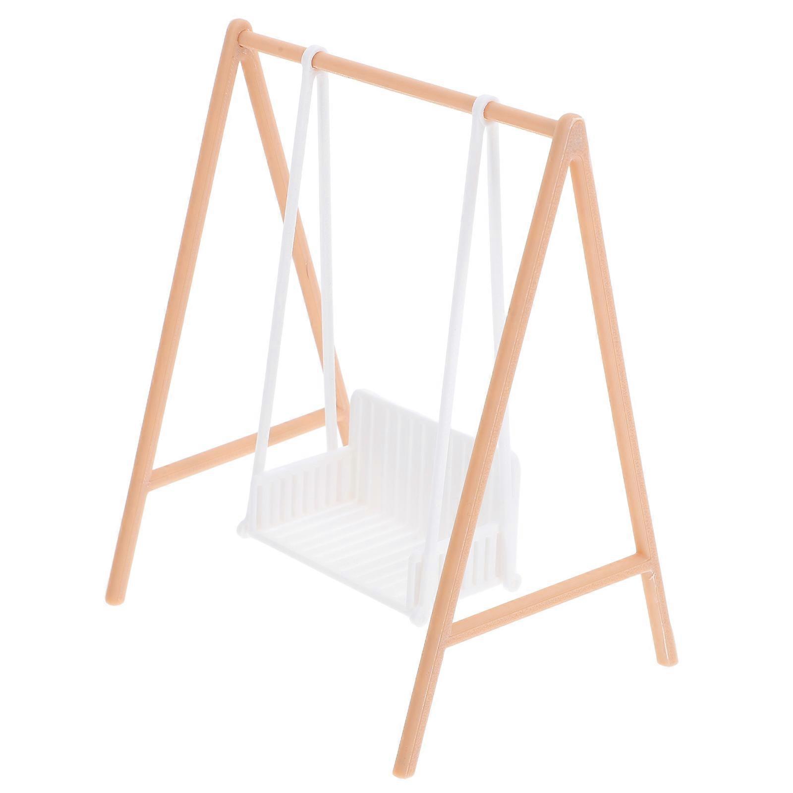 Miniature Swing Chair Model for Decoration 4Pcs Realistic Dollhouse Accessory