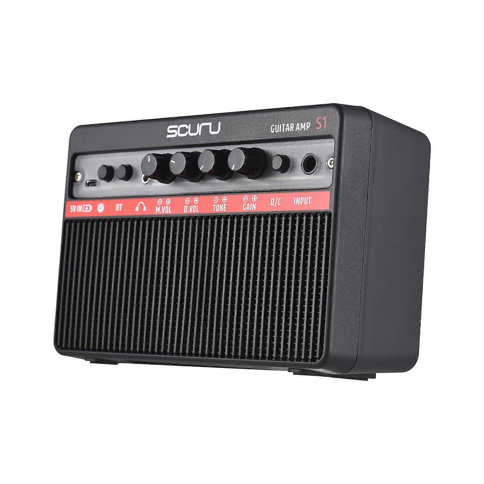 Scuru 16W Portable Guitar Amp 19.5x7.5x13cm Black Rechargeable