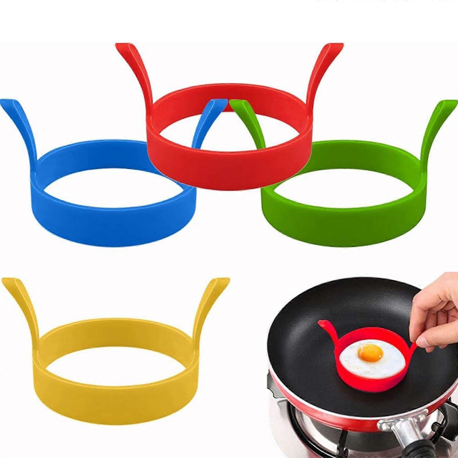 Silicone Egg Cooker 4Piece Set Egg Mould Ring Bakeware For Fried Eggs Breakfast