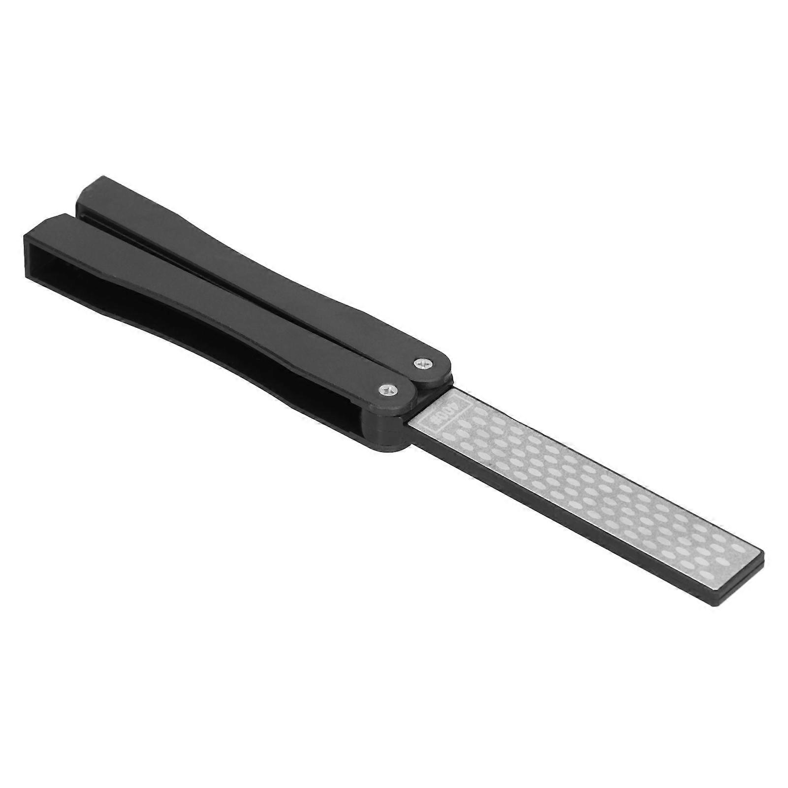 Knife Sharpener Double Sides Fan Shape Folding Mini Portable Whetstone for Outdoor Garden Farm Tools Sharpening