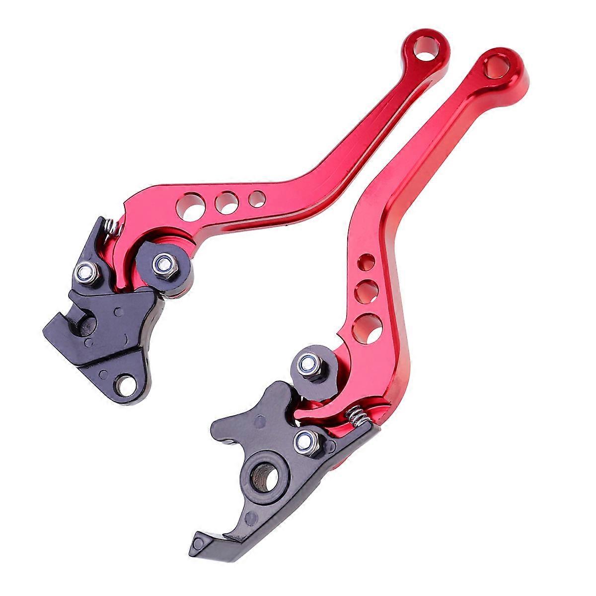 Motorcycle Brake Clutch Lever for 3Pairs Hand Grip Adjustable Red