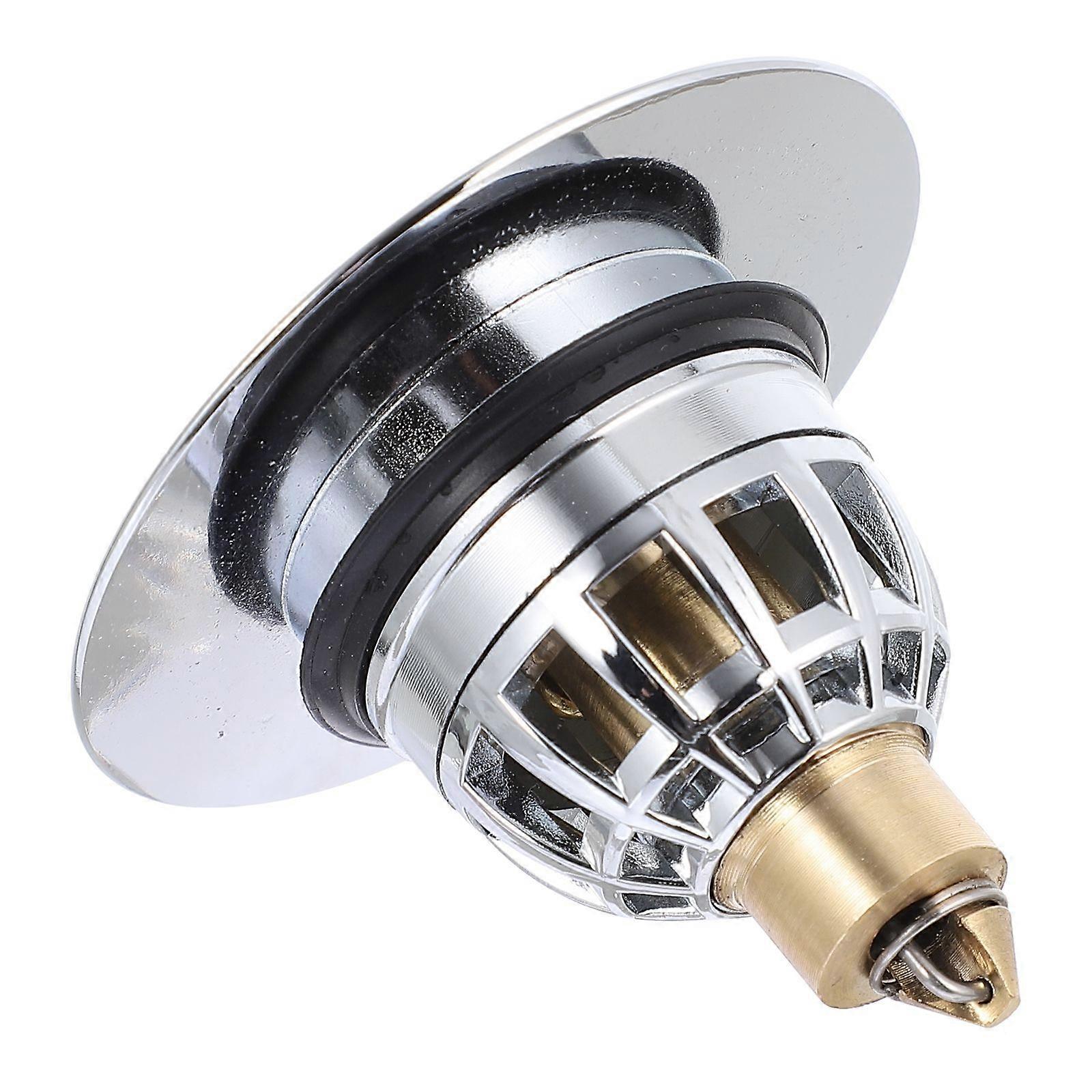 Bounce Core Filter Silver Washbasin Plug for Sink Durable Drain Stopper