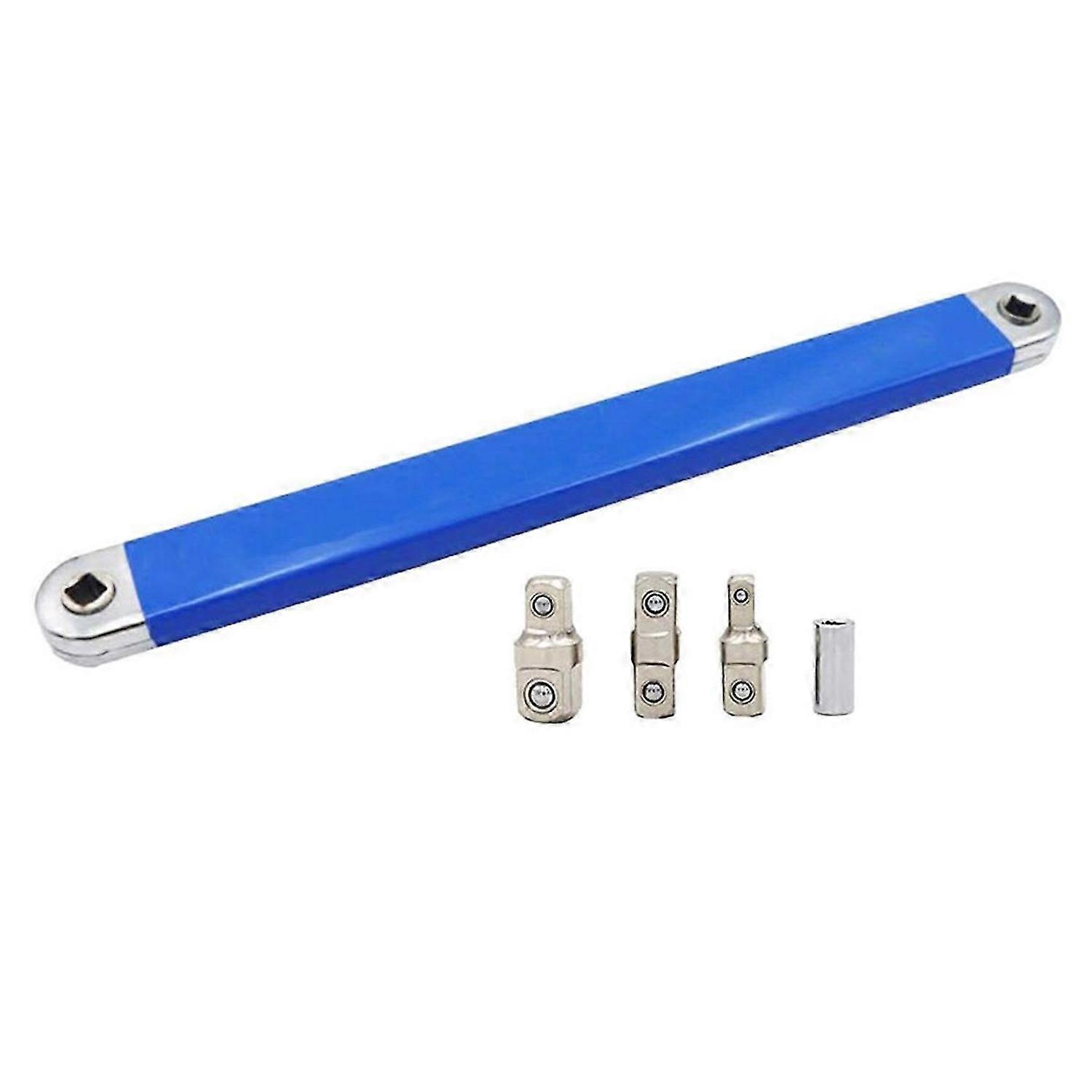 Offset Extension Wrench Tight Spaces Extension Tool with 1/2inch, 1/4inch and 3/8inch Drive Adapters
