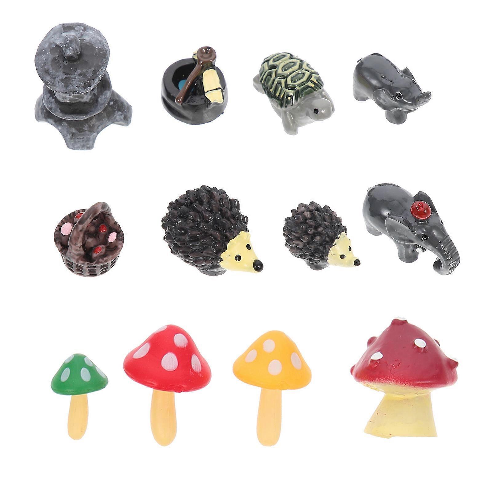 Ecological Bottle Landscape Hedgehog Ornaments for Decoration 1Set