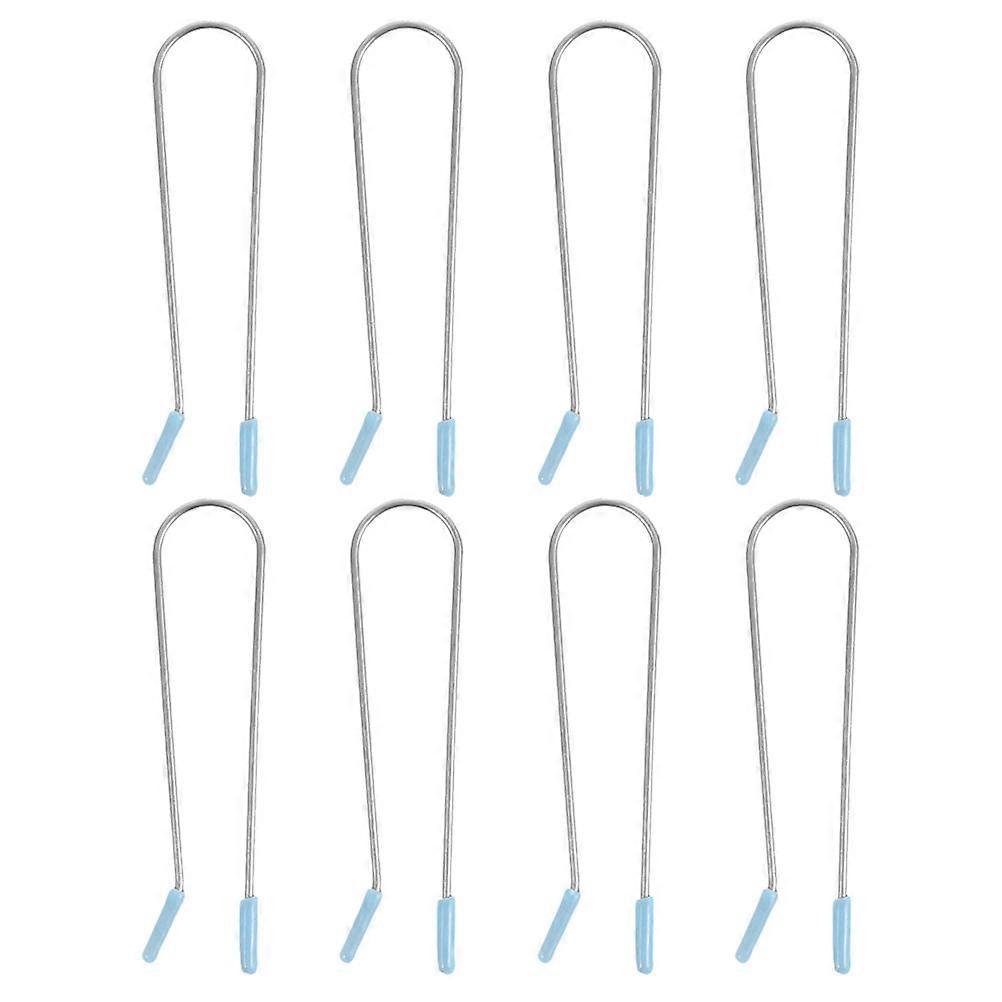 Hair Curler Clips Hot Roller Clips for Fixing Use Set of 8 Sky Blue