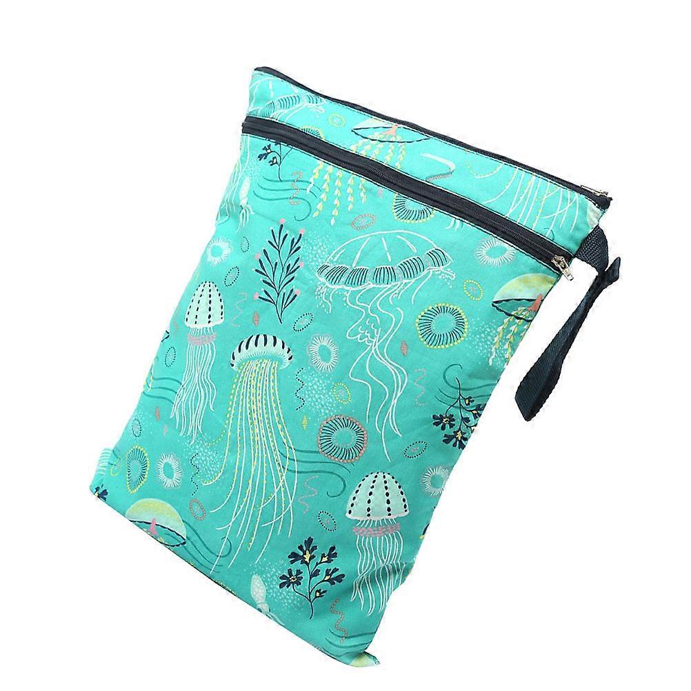 Reusable Infant Diaper Bag Multipurpose Printed Nappy Pouch