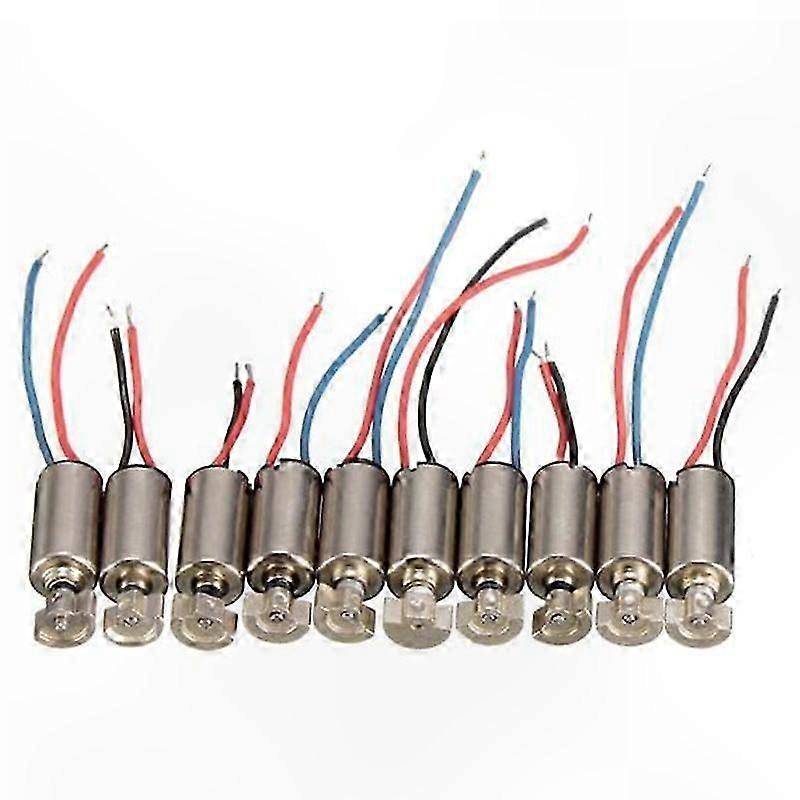 10 Pack Small Vibration Motors for DIY Projects 4x8mm DC 1.5-3V RC Applications