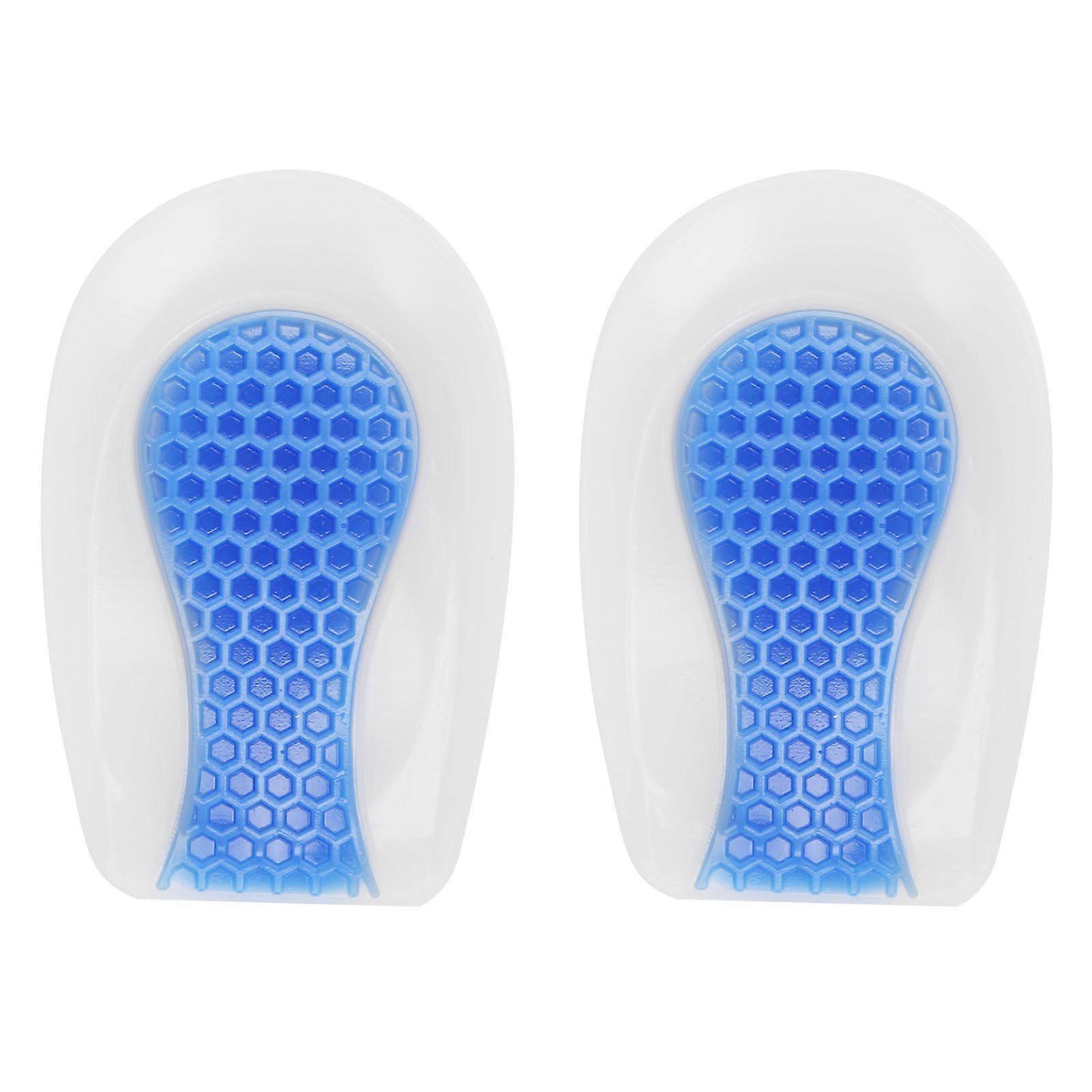 Heel Cup Silicone Insole Shoe Inserts Pad Shock Absorption Elastic Sport Shoe CushionS35-40