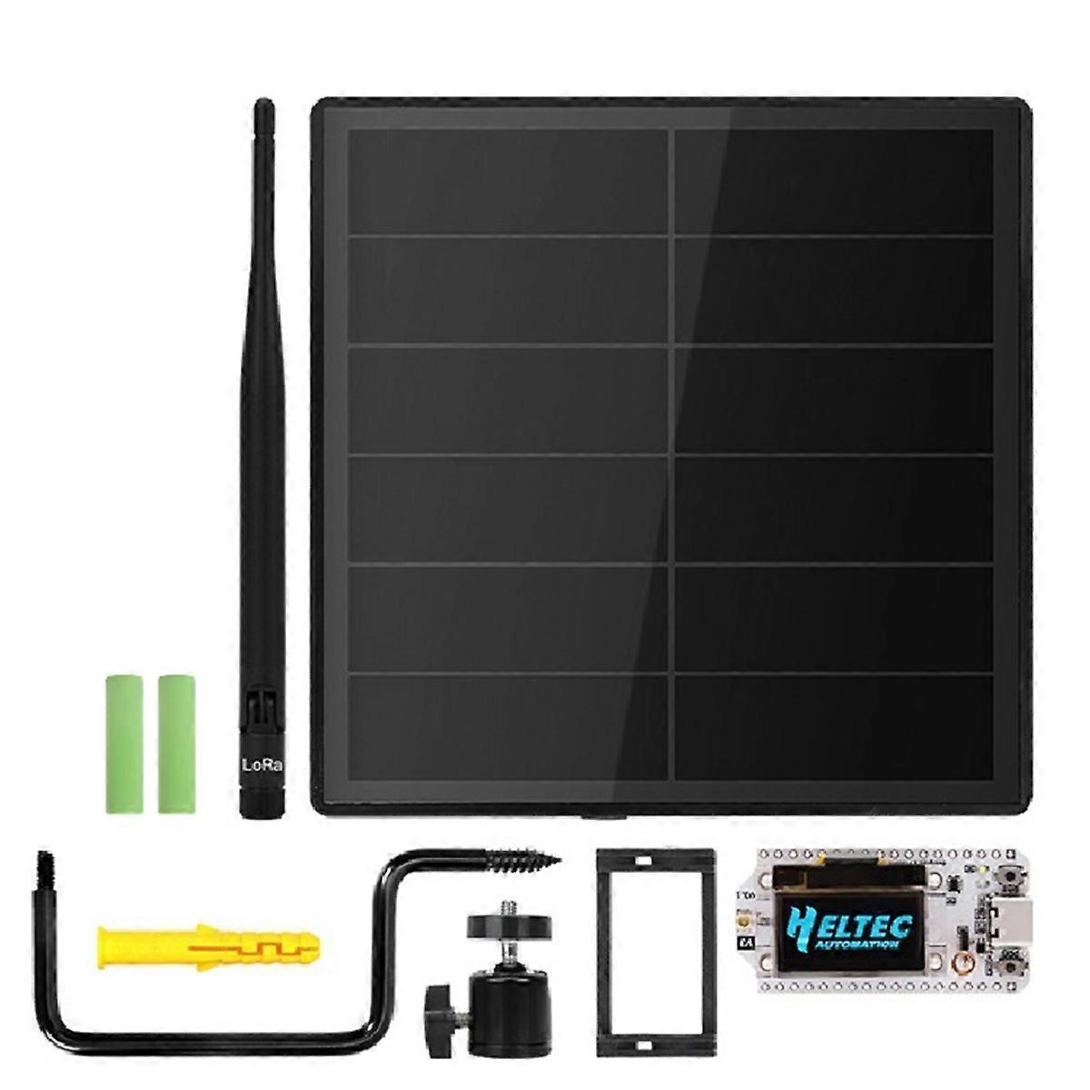 D5 Solar Node with 5V Solar Panel Heltec ESP32 LoRa 32 V3 for WiFi Meshtastic LoRaWAN Built in 5200
