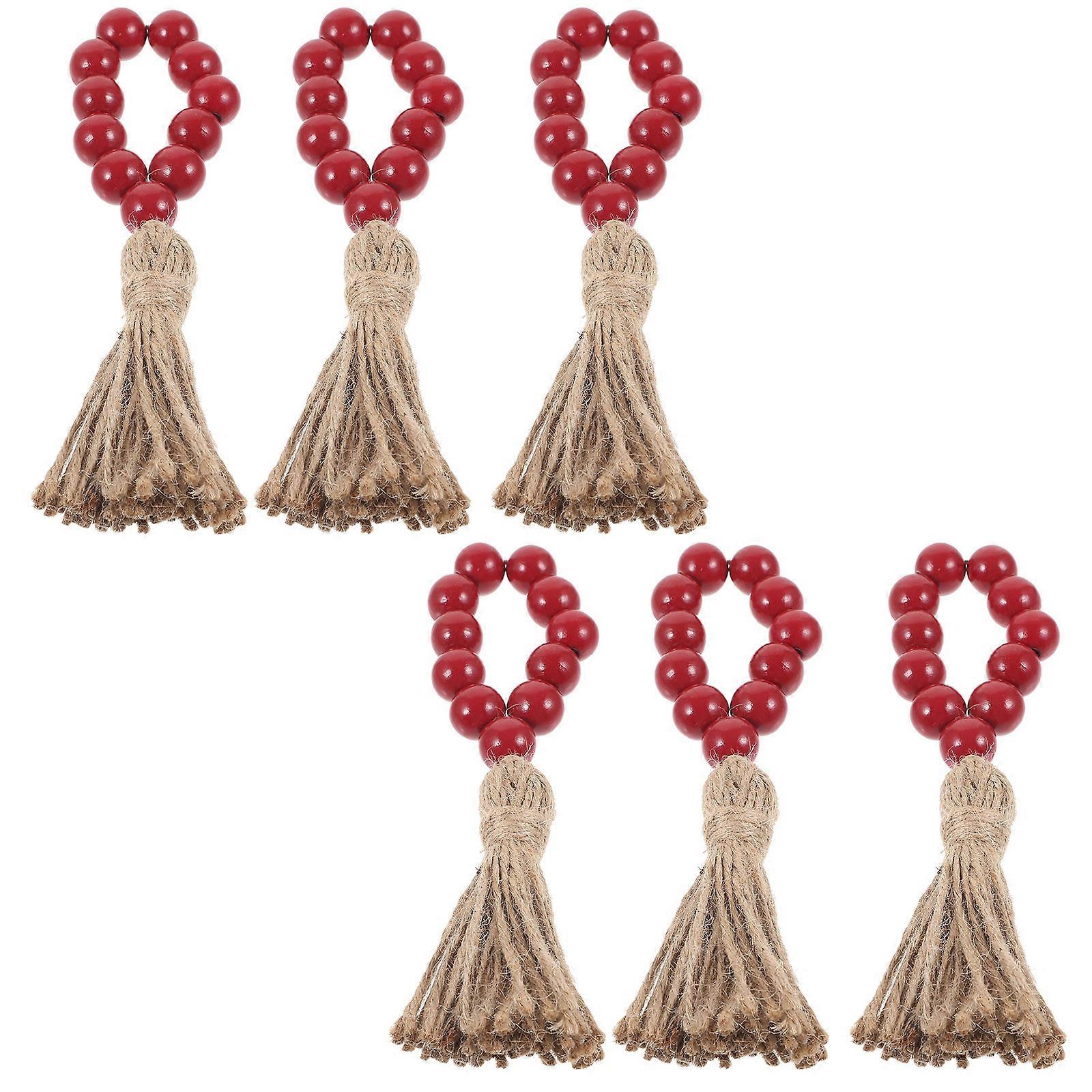 Rustic Napkin Holders with Tassel for Dining Table 30Pcs