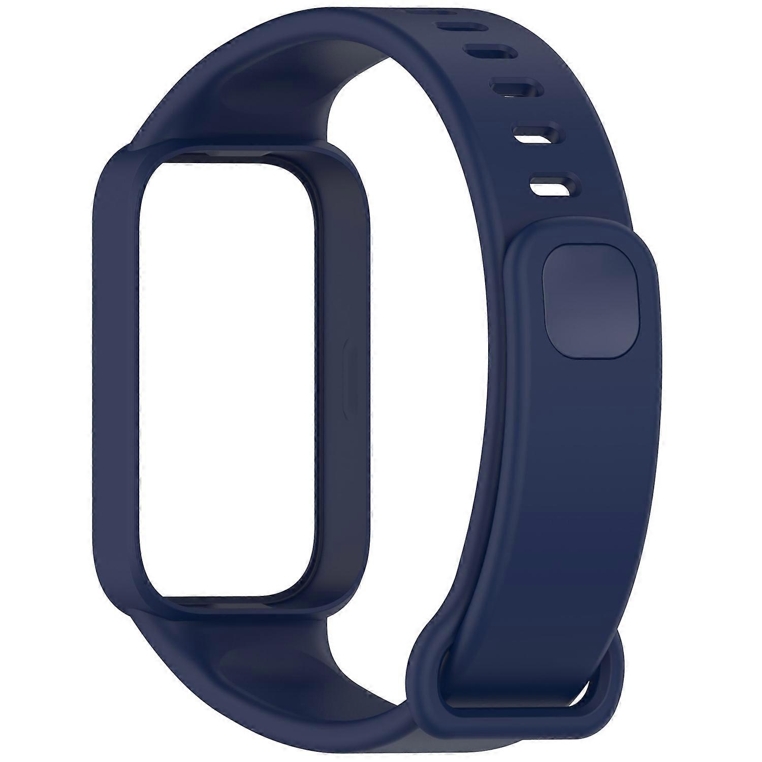 Silicone Band with Case for Xiaomi Smart Band 9 Active Redmi Band 3 Smartwatch Replacement Strap - M