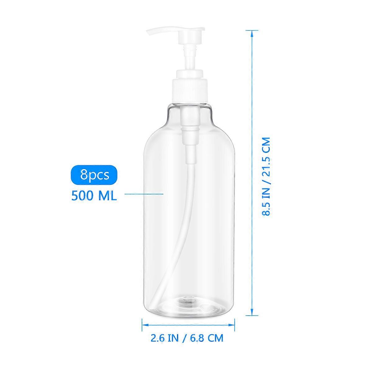 Plastic Shampoo Bottles Doitool Pump Dispenser for Storage 8Pcs