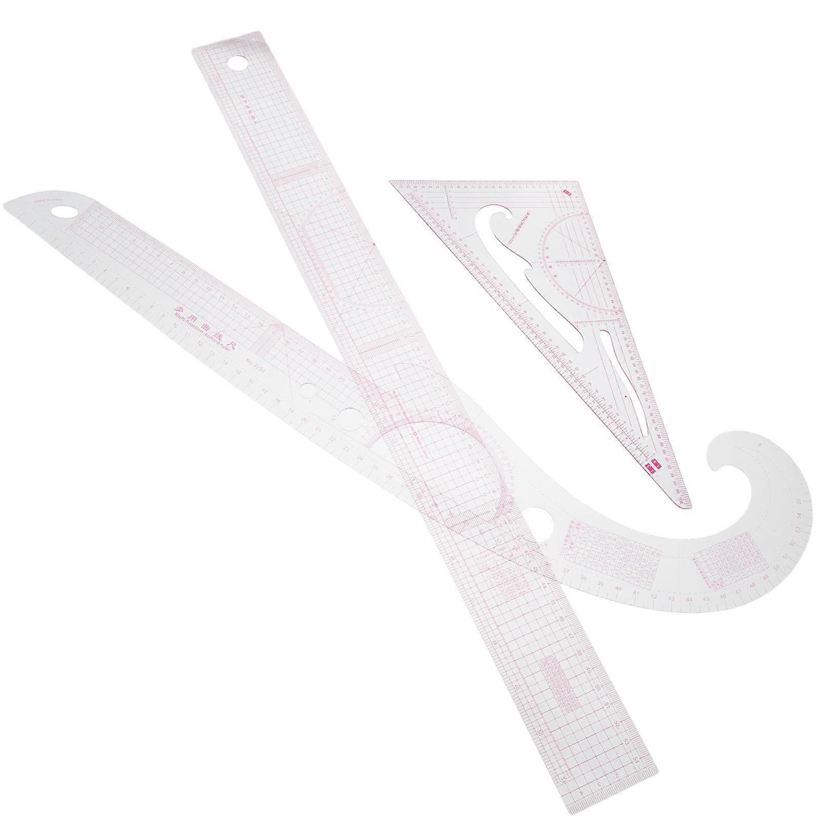 Accurate Cutting And Measuring Rulers For Tailors In Home And Commercial Use 9 Pcs Flexible Plastic Ruler Set