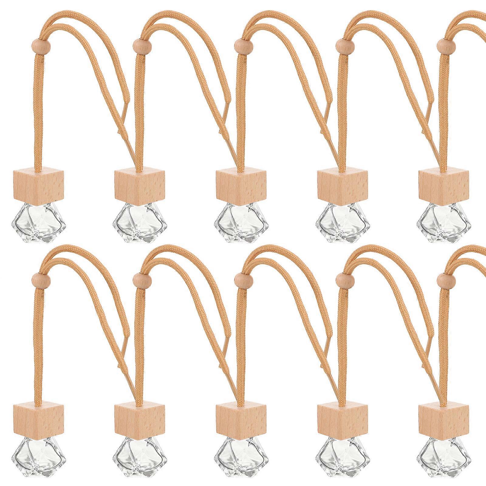 Aroma Diffuser Bottles Wood Car Diffuser Pendants for Car 30Pcs