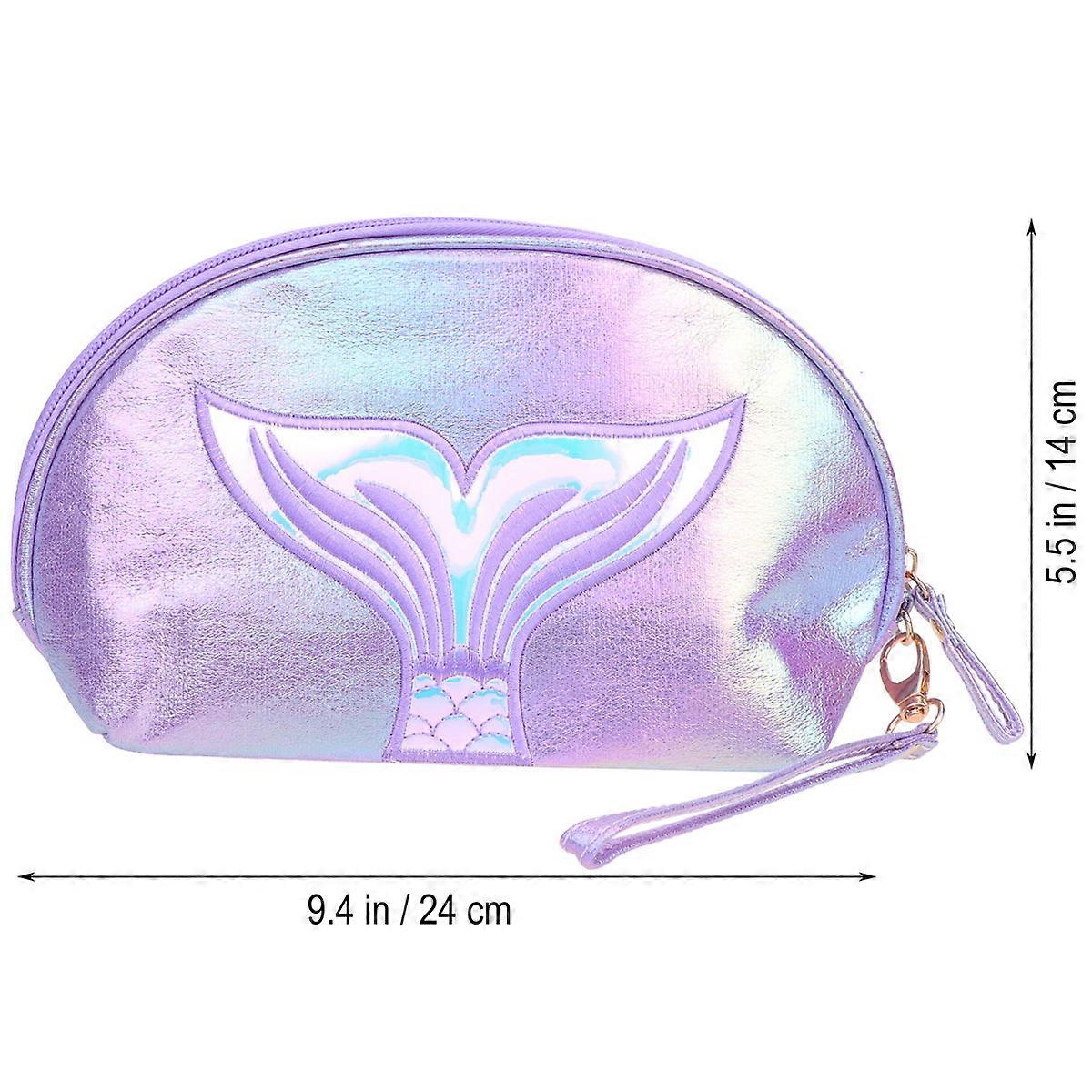 Toiletry Bag Fishtail Pattern Cosmetic Bag for Travel Use 2Pcs