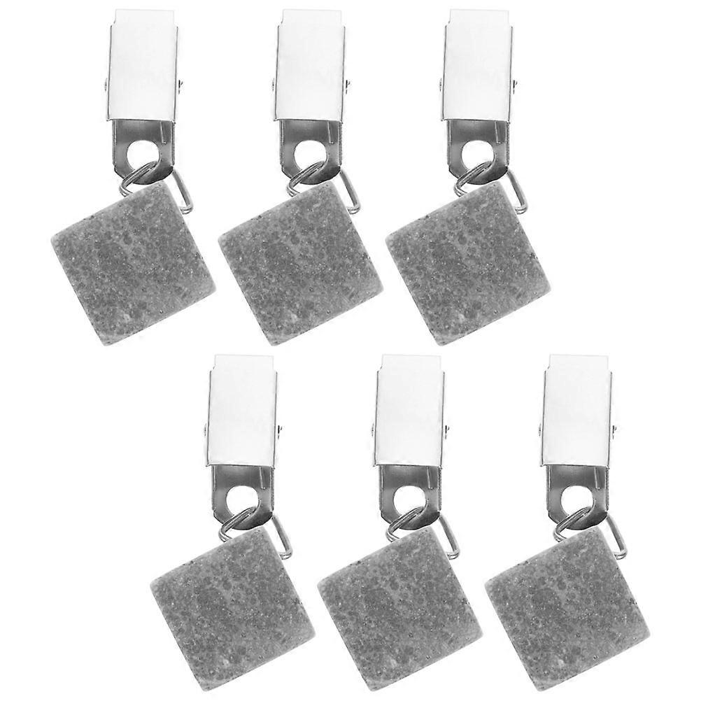 Compact Tablecloth Weights With Clip Suitable For Kitchen Dining Room And Outdoor Picnic 24Pcs Grey Fixation