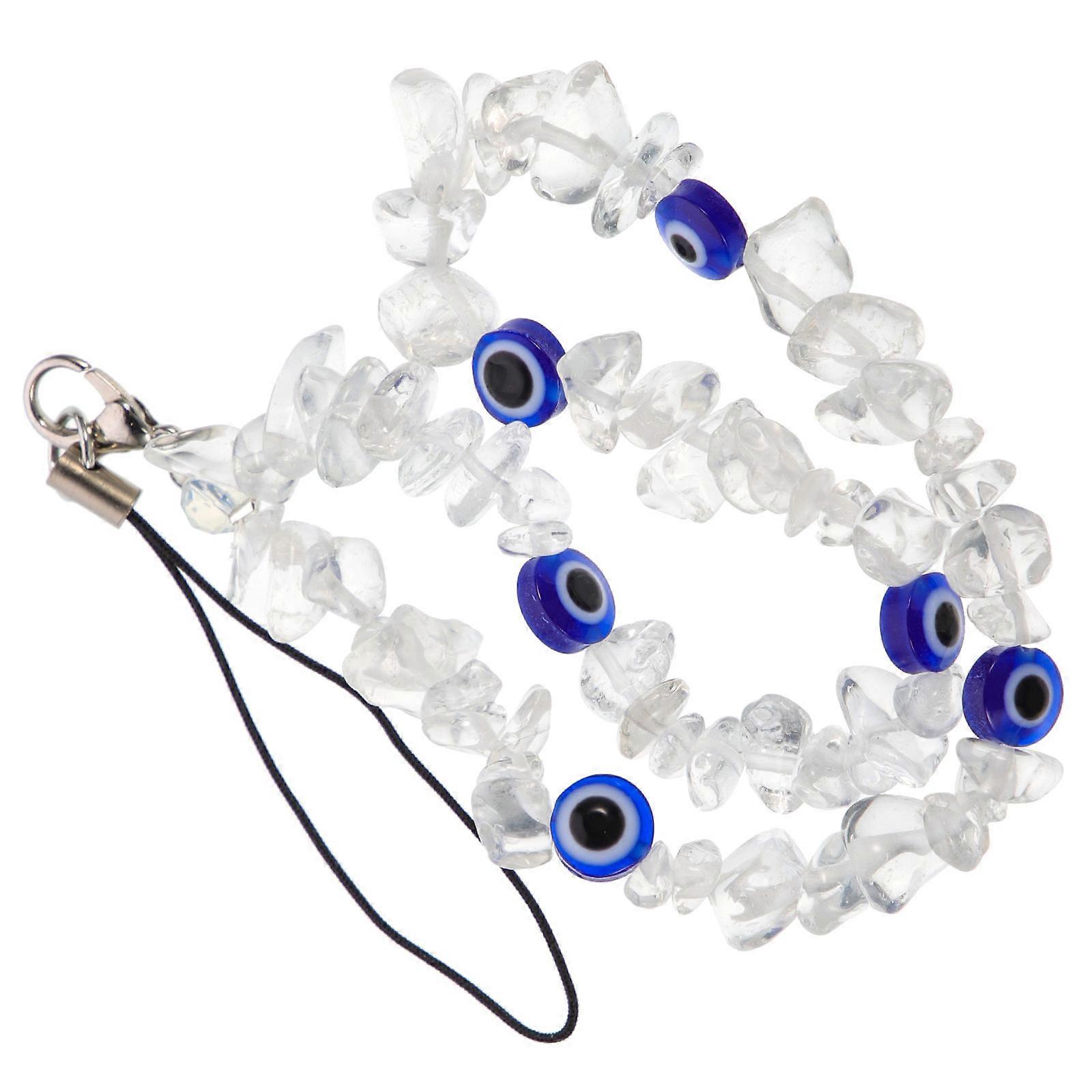 Wear-Resistant Beaded Phone Wrist Strap Ideal For Outdoor Activities Featuring Crystal Design And 14x2cm Size 4Pcs