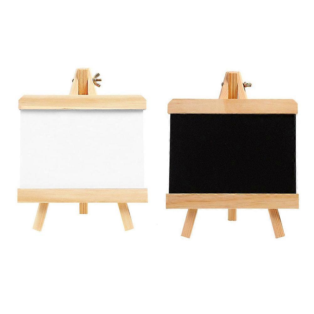 Drawing Calligraphy Board Wooden For Kids Christmas Table Multifunctional Style White Color 2Pcs