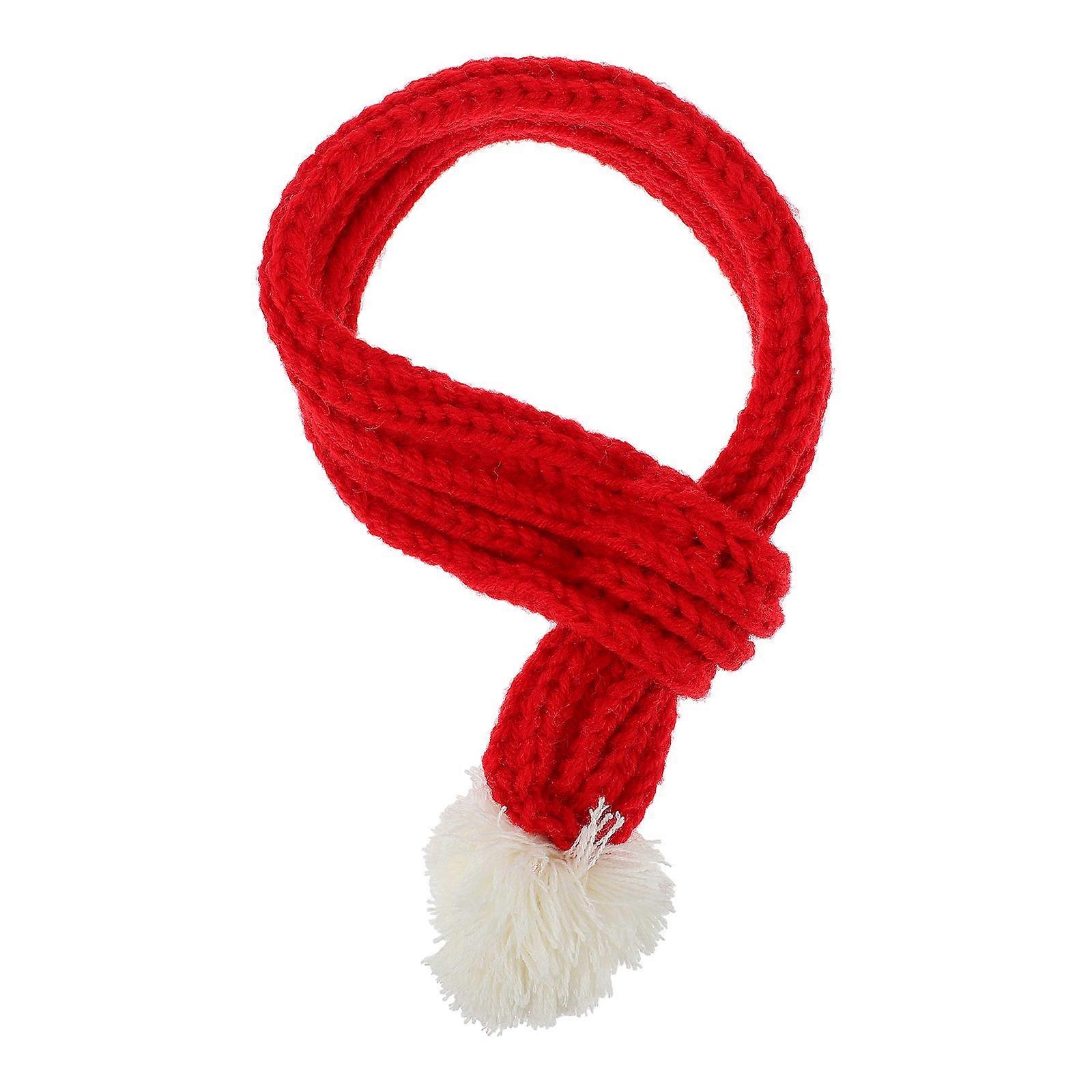 Knitted Pet Decoration Red 7X60CM Light Weight Easy To Carry And Store 1Set